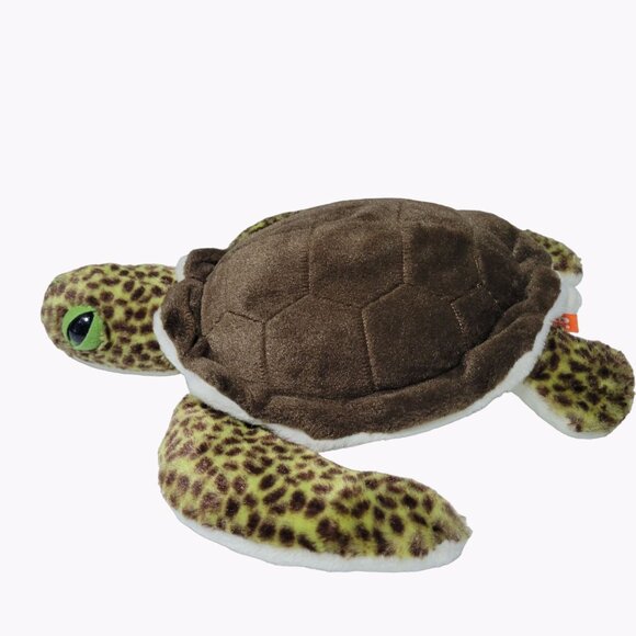 Wild Republic Sea Turtle 13 inch Plush Spotted Realistic Stuffed Animal Toy - Picture 2 of 10